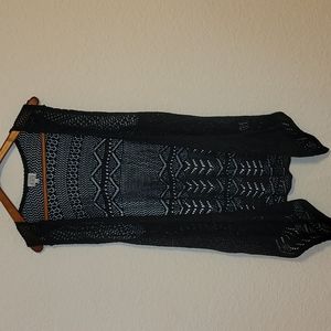 Karen Hart Black Tank cardigan